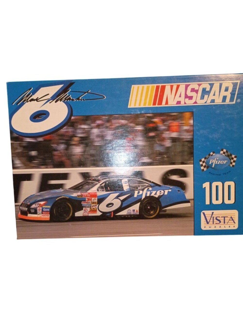 Mark Martin NASCAR Pfizer Racing Team 100-Piece Puzzle 12x9 By Vista 2001